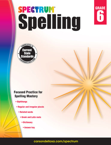 Spectrum Spelling 6 Workbook