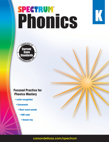 Spectrum Phonics K Workbook