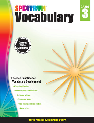 Spectrum Vocabulary 3 Workbook