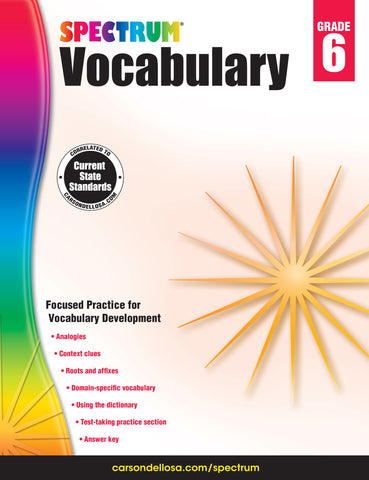 Spectrum Vocabulary 6 Workbook