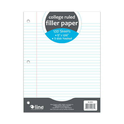 Filler Paper College 100Ct