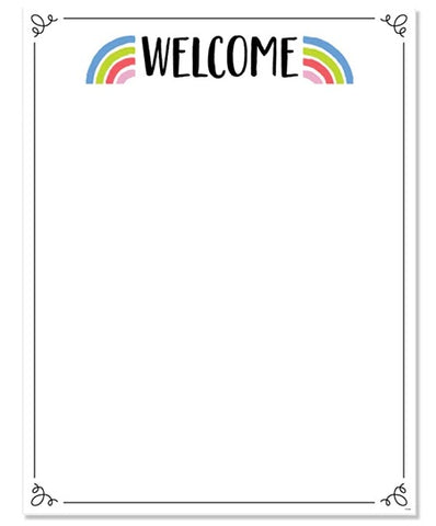 Rainbow Doodles Welcome Chart