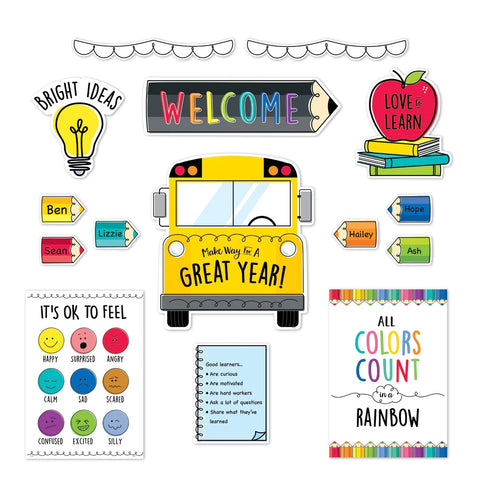 Core Decor Ready For School Bulletin Board Set