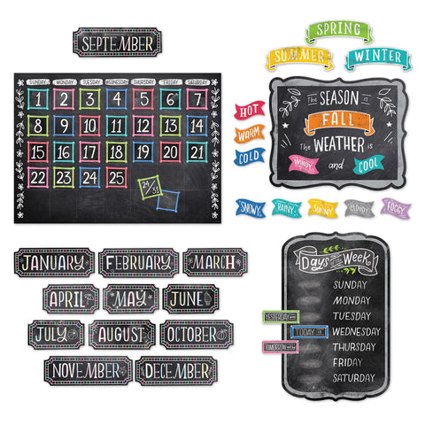 Chalk It Up Calendar Bulletin Board Set