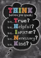 Think Before You Speak Poster