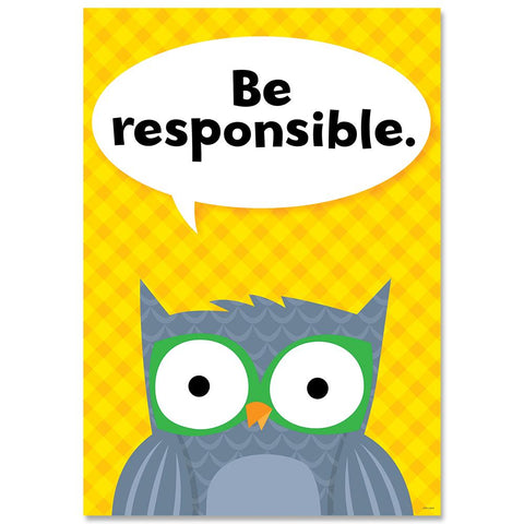 Woodland Friends Be Responsible Poster