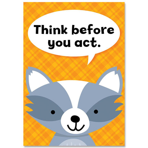 Woodland Friends Think Before Poster