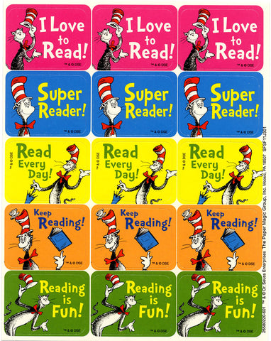 Cat In The Hat Reading Stickers