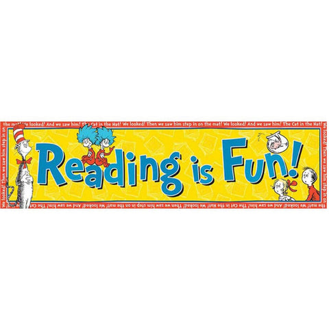 Cat In The Hat Reading Is Fun Banner