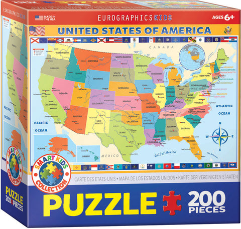 Map Of The Usa 200 Pc Pz