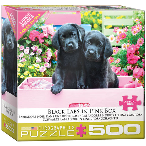 Black Labs In Pink Box 500 Pc Pz