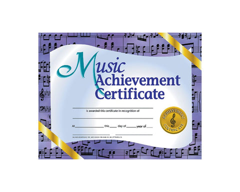 Music Achievement Certificates