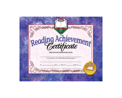 Reading Achievement Certificates