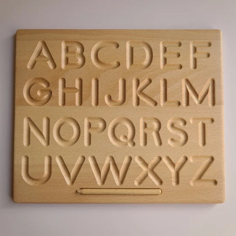 Wooden Tracing Board Uppercase Letters
