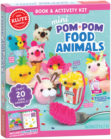 Mini Pom-Pom Food Animals Kit