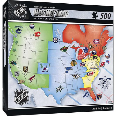 Nhl Hockey Map Puzzle