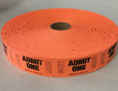 Tickets Single Orange 2000Ea