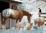 Winter Barnyard 350 Piece Family Puzzle