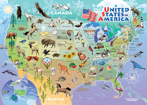 USA Map 35 Piece Tray Puzzle