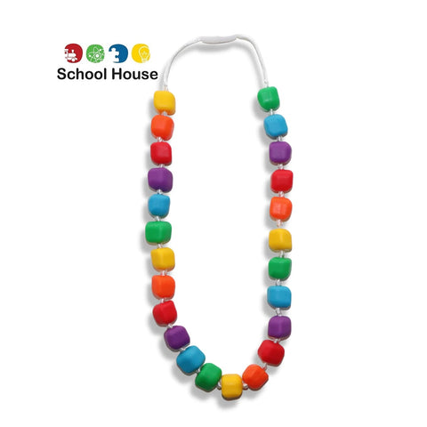 Bright Rainbow Princess & Pea Necklace