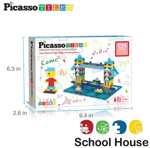 Picasso Tiles 12 Piece Tiles & 500 Piece Bricks