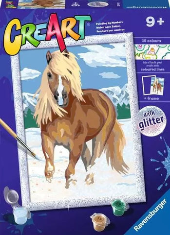 Royal Horse W/ Glitter 7 X 10 Canvas