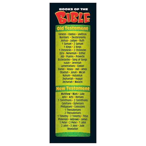 Books Of The Bible Bookmarks