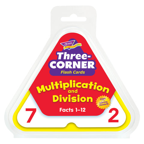 Three Corner Flash Cards X & /