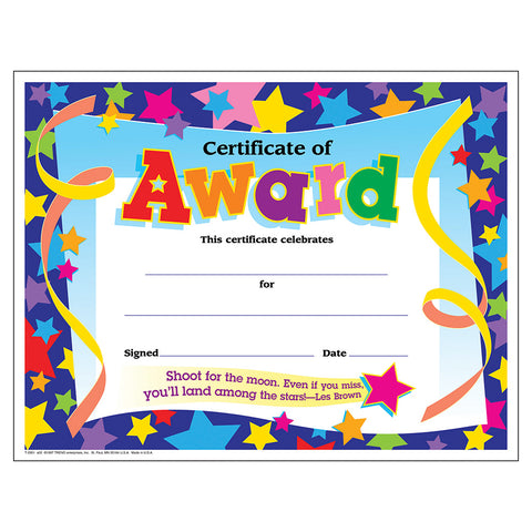 Certificate Of Award