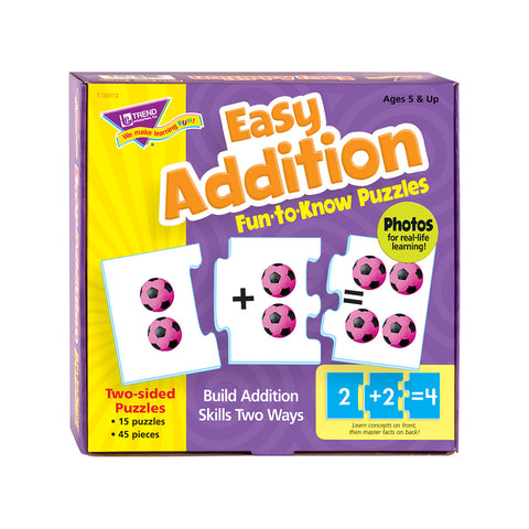 Easy Addition Fun-To-Know Puzzle