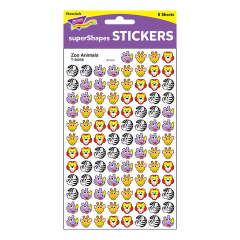 Zoo Animals Shape Stickers