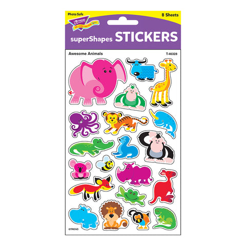 Awesome Animals Shape Stickers