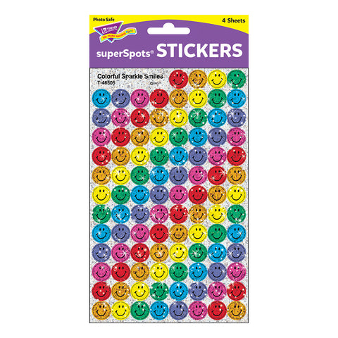 Colorful Sparkle Smiles Stickers
