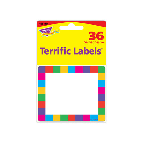Rainbow Plaid Labels