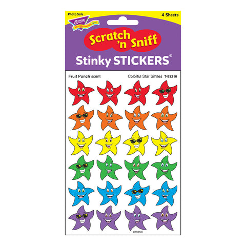 Colorful Star Smiles Stickers