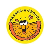 Retro Orange Candy Stinky Stickers