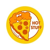 Retro Pizza Stinky Stickers