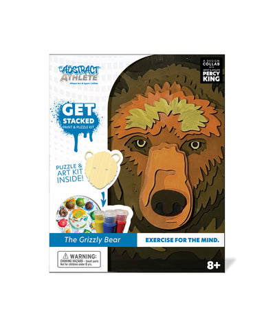 Grizzly Bear Get Stacked Paint & Puzzle