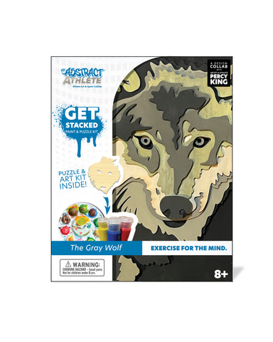 Gray Wolf Get Stacked Paint & Puzzle