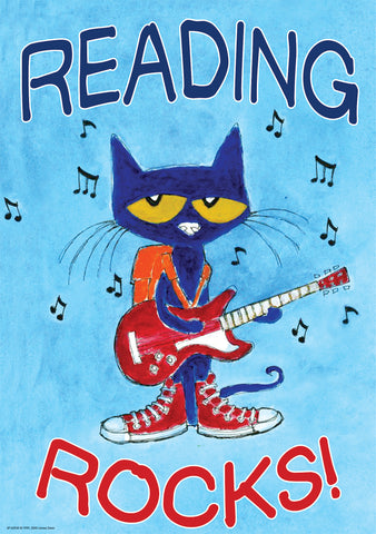 Pete The Cat Reading Rocks Poster