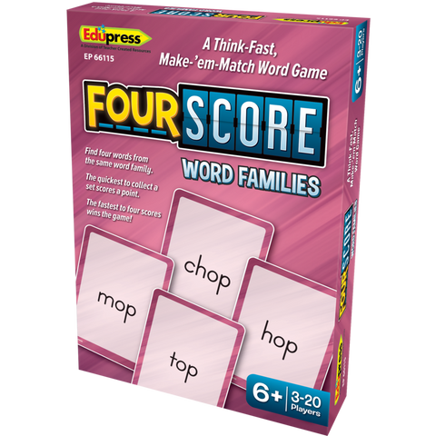 Four Score Card Game Word Families