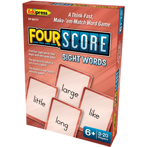 Four Score Card Game Sight Words