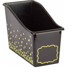 Book Bin Black Confetti