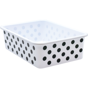 Storage Bin Large Black Polka Dots