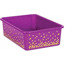 Storage Bin Large Purple Confetti