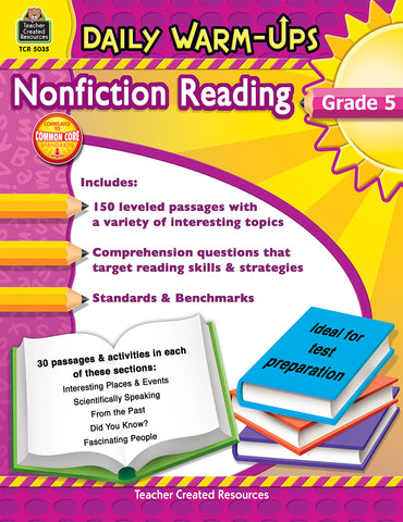 Nonfiction Reading Daily Warm-Ups Gr 5