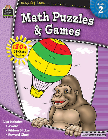 Math Puzzles & Games Workbook Gr 2