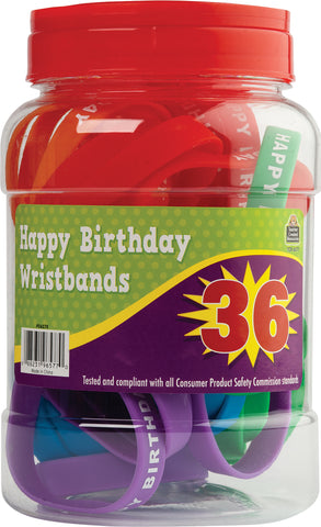 Happy Birthday Wristbands Jar