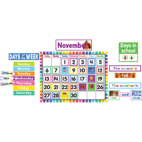 Colorful Calendar Bb Set