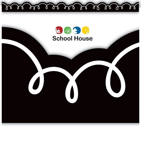 Black With White Squiggles Border